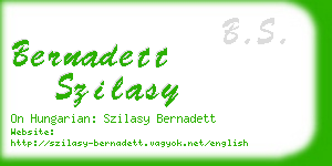 bernadett szilasy business card